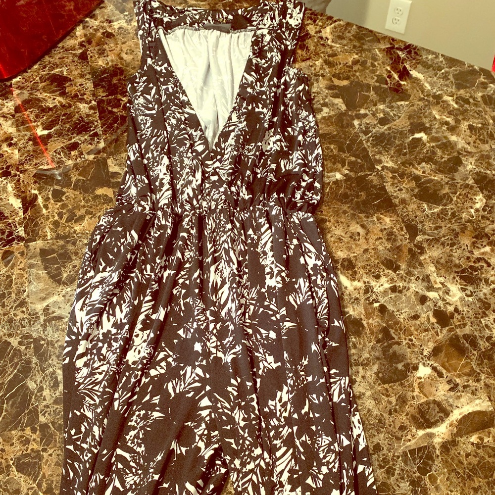 Black and white pattern jumpsuit